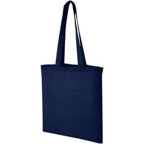 Le sac fourre-tout Madras est le sac idéal à offrir lors d'un événement, d'une conférence ou à utiliser comme sac à provisions pour les petites courses. La densité du coton de 140 g/m² rend le sac robuste, durable et adapté au transport d'articles lourds dans le compartiment principal. Avec ses poignées de 30 cm de long, ce sac fourre-tout est facile à transporter. Fabriqué en Inde et certifié OEKO-Tex. Résistance jusqu'à un poids de 5 kg.