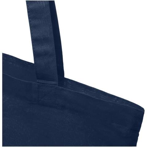 Le sac fourre-tout Madras est le sac idéal à offrir lors d'un événement, d'une conférence ou à utiliser comme sac à provisions pour les petites courses. La densité du coton de 140 g/m² rend le sac robuste, durable et adapté au transport d'articles lourds dans le compartiment principal. Avec ses poignées de 30 cm de long, ce sac fourre-tout est facile à transporter. Fabriqué en Inde et certifié OEKO-Tex. Résistance jusqu'à un poids de 5 kg.