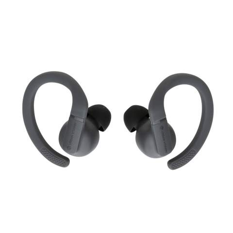 Outperform yourself and take your fitness to the next level with these perfect fit work out earbuds. The customisable, perfect fit ear hooks are adjustable with multiple ear tip options for extended comfort, and are made to stay in place, no matter how intense your workout is. These lightweight earbuds are built for peak performance with a sturdy design for IPX5-rated sweat, dust and water resistance. With up to 8 hours hours of listening time due to advanced BT 5.3 in each earbud and powerful, balanced sound, you’ll always have your music to motivate you. The earbuds and 600 mah charging case are made with made with RCS (Recycled Claim Standard) certified recycled ABS/TPE. Total recycled content: 55 % based on total item weight. RCS certification ensures a completely certified supply chain of the recycled materials. The earbuds can be re-charged 3 times fully in the charging case. Urban Vitamin items are made without PVC and packed in in plastic reduced packaging.<br /><br />HasBluetooth: True<br />SpeakerOutputW: 3.00<br />PVC free: true