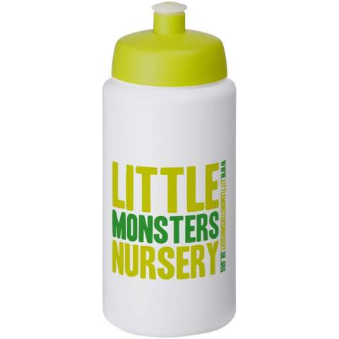 Single-walled sport bottle with integrated finger grip design. Features a spill-proof lid with push-pull spout. Volume capacity is 500 ml. Mix and match colours to create your perfect bottle. Contact us for additional colour options. Made in the UK. BPA-free. EN12875-1 compliant and dishwasher safe.