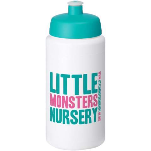 Single-walled sport bottle with integrated finger grip design. Features a spill-proof lid with push-pull spout. Volume capacity is 500 ml. Mix and match colours to create your perfect bottle. Contact us for additional colour options. Made in the UK. BPA-free. EN12875-1 compliant and dishwasher safe.