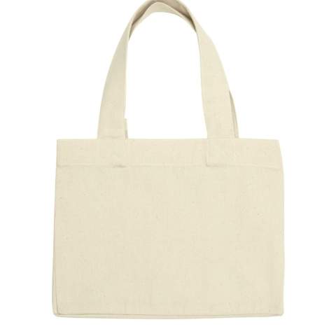 Kleine canvas tas met korte handvaten.<br /><br />Afmetingen: 24x15x20 cm