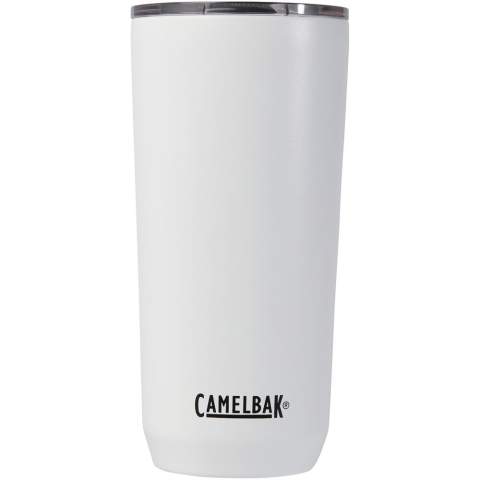 Crafted with double-walled vacuum-insulated stainless steel, the Horizon 600 ml tumbler keeps your beverage hot for 7 hours or cold for 14 hours. The tri-mode lid with spill-free feature ensures flow control. With a durable powder coating and on-trend design, it's built to prevent condensation on the outside of the tumbler. Designed with wide mouth opening for easy cleaning and filling. Lifetime guarantee for manufacturing defects. Non-slip silicone base. Free of BPA, BPS and BPF.