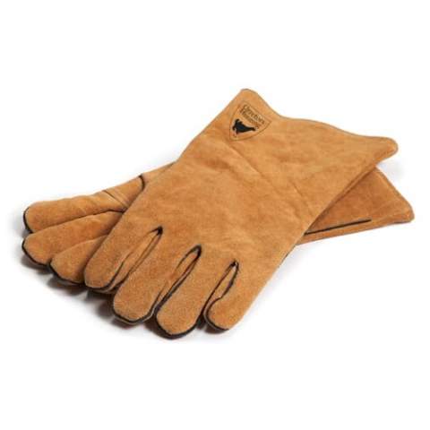 This solid leather Orrefors Hunting BBQ glove set protects you against burning your fingers or burning the hair on your forearms. The set comes in a stylish cardboard box. Orrefors Hunting products are solid and sturdy quality products that you can use anywhere and anytime.