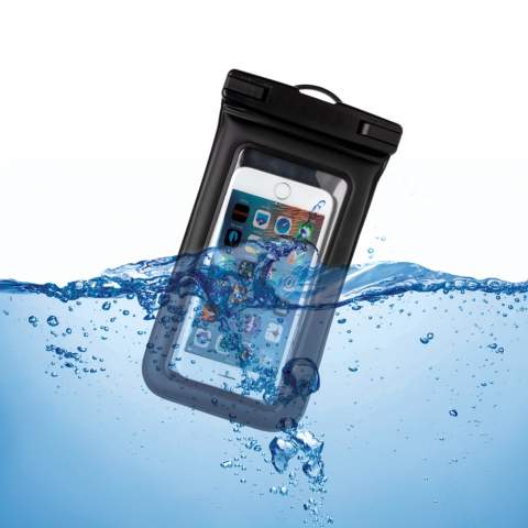 High quality IPX8 level waterproof pouch that allows you to keep your phone 100% safe and secure during your water activities, beach and pool visits or in torrential rain. In the case of the phone pouch being dropped in water it will remain afloat making sure you won’t lose your precious mobile. The pouch has special transparent parts to enable you to take pictures and navigate your phone screen while it’s inside the pouch. Fits phones up to 6.5"
