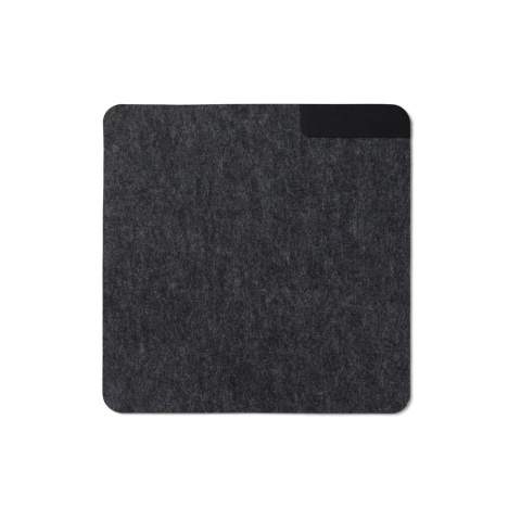 Mouse pad crafted from GRS recycled felt, showcasing a mélange effect. Ideal for the contemporary office, it features anti-slip dots on the reverse for stability. Certified by GRS (Global Recycled Standard), GRS certification guarantees that the entire supply chain of the recycled materials is certified. The total recycled content is based on the overall product weight. This product contains 95% GRS recycled felt.