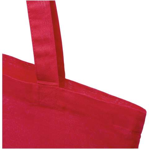 Le sac fourre-tout Madras est le sac idéal à offrir lors d'un événement, d'une conférence ou à utiliser comme sac à provisions pour les petites courses. La densité du coton de 140 g/m² rend le sac robuste, durable et adapté au transport d'articles lourds dans le compartiment principal. Avec ses poignées de 30 cm de long, ce sac fourre-tout est facile à transporter. Fabriqué en Inde et certifié OEKO-Tex. Résistance jusqu'à un poids de 5 kg.