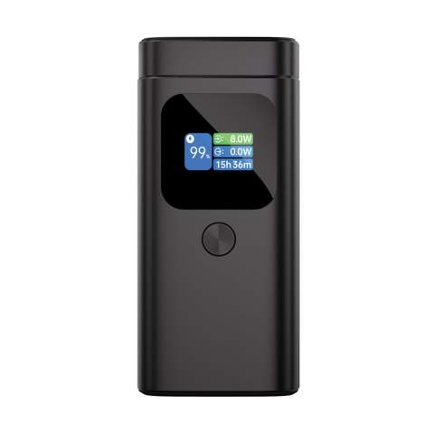 The Urban Vitamin Sunnyvale powerbank is a state-of-the-art charging solution designed to meet the demands of modern life. With a robust 15,000 mAh capacity and support for 100W ultra-fast charging, this powerbank ensures all your devices, including laptops and MacBooks, stay powered up at lightning speed. It features a high-quality TFT colour display that provides real-time updates on charging speed and other essential details for ultimate convenience. What sets the Sunnyvale apart is its integrated 15W wireless magnetic phone stand, allowing you to charge your phone wirelessly while keeping it perfectly positioned for hands-free use. With three output ports—two USB-C and one USB-A—and the wireless charging option, the Sunnyvale can charge up to four devices simultaneously, making it a versatile companion for any situation. Crafted from durable aluminium, the Sunnyvale combines a premium look and feel with a compact, portable design. PVC free.<br /><br />WirelessCharging: true<br />PowerbankCapacity: 15000<br />PVC free: true