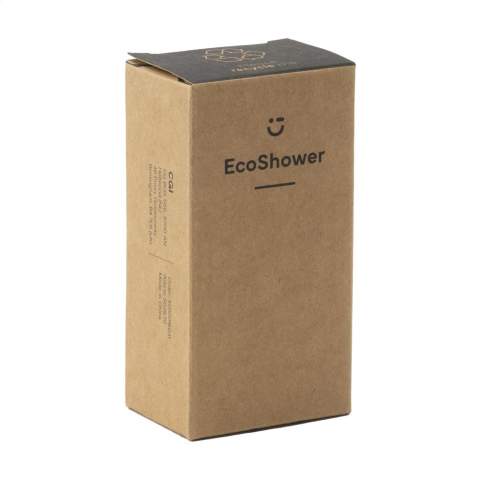 Sanduhr aus Glas im Holzständer. Dieser Duschtimer hilft Ihnen, nicht länger als 5 Minuten zu duschen. Damit können Sie noch einfacher Wasser und Energie sparen. Wird einzeln in einem Kraftkarton geliefert.
