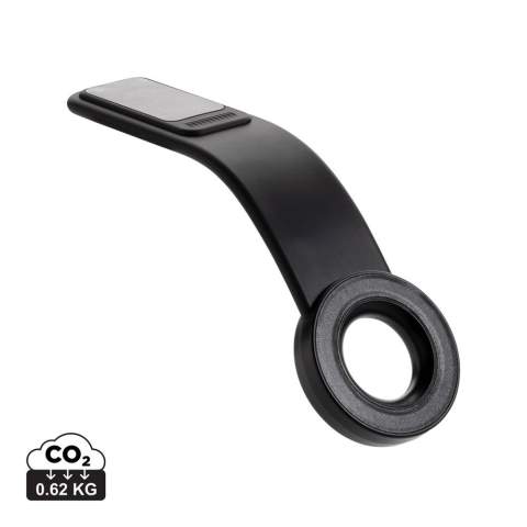 Upgrade uw auto-interieur met de stabiele en veilige telefoon-autohouder. Het is ontworpen voor alle autotypes, zelfs de nieuwste elektrische modellen, biedt flexibiliteit voor verschillende installatiescenario's en is compatibel met telefoonmodellen die magnetische montage ondersteunen. Met zijn sterke magnetische aantrekkingskracht biedt hij een veilige grip op elk wegdek. Het biedt 360 graden installatie van de telefoon. Gemaakt met gerecycled TPU, gerecycled aluminium en gerecycled ABS. Totaal gerecycled materiaal: 85% op basis van het totale gewicht van het artikel. RCS-certificering zorgt voor een volledig gecertificeerde toeleveringsketen van de gerecyclede materialen. Verpakt in FSC® mixverpakking. PVC-vrij.