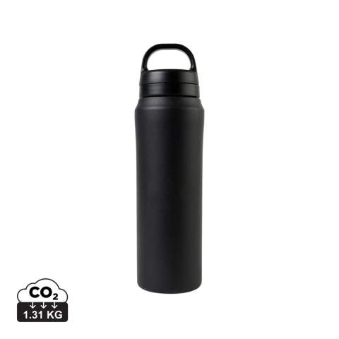 Double-wall vacuum insulated bottle keeps your beverages insulated longer. Made of high-grade, RCS recycled 18/8 stainless steel with a sweatproof design. Two-piece lid system to accommodate wide or narrow flow. Available across both sides of the Atlantic. This item is also offered by Gemline for customers in the US and Canada.<br /><br />HoursHot: 10<br />HoursCold: 18