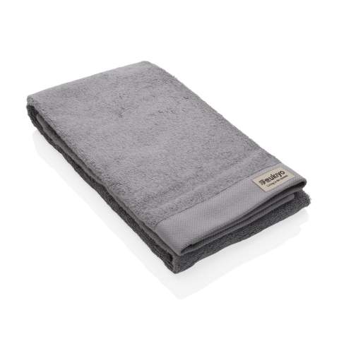 These spa-quality sustainable bath towels of 500 grams are delightfully thick, silky, and super soft to your skin. The luxurious Ukiyo towels are ultra-soft, quick-drying, and offer great absorbency.  This towel contains 30% recycled cotton and is super soft and silky to the touch. With AWARE™ tracer that validates the genuine use of recycled cotton. 2% of proceeds of each Impact product sold will be donated to Water.org. Machine washable. Made in Portugal.