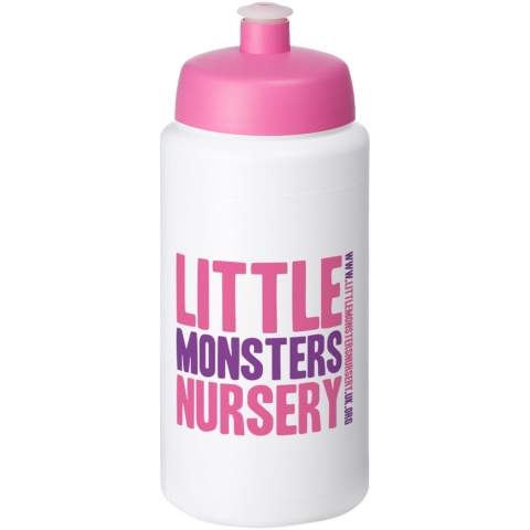 Single-walled sport bottle with integrated finger grip design. Features a spill-proof lid with push-pull spout. Volume capacity is 500 ml. Mix and match colours to create your perfect bottle. Contact us for additional colour options. Made in the UK. BPA-free. EN12875-1 compliant and dishwasher safe.