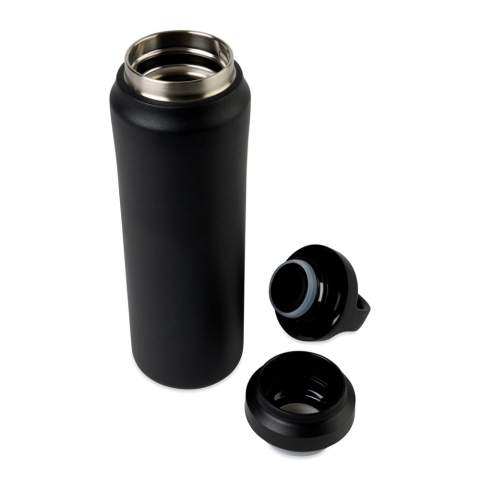 Double-wall vacuum insulated bottle keeps your beverages insulated longer. Made of high-grade, RCS recycled 18/8 stainless steel with a sweatproof design. Two-piece lid system to accommodate wide or narrow flow. Available across both sides of the Atlantic. This item is also offered by Gemline for customers in the US and Canada.<br /><br />HoursHot: 10<br />HoursCold: 18