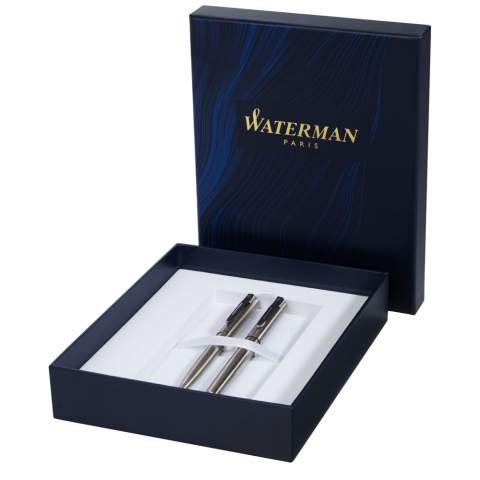Duo pen gift box suitable for two different writing modes to provide a flexible fine writing experience. Choose for example between a ballpoint/rollerball, or ballpoint/fountain pen combination. The pens are not included and need to be purchased separately.