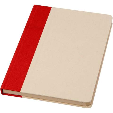 Liliana A5 notitieboek met harde kaft, afgeronde hoeken en 80 gelinieerde vellen papier van 90 g/m². De kaft is gemaakt van RPET en suikerrietpapier.