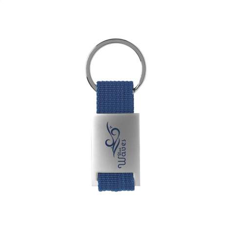 Keyring made of matte steel combined with strong woven nylon and a sturdy keyring. Each item is supplied in an individual brown cardboard envelope.