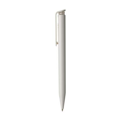 Blauschreibender Kugelschreiber der Marke Senator®. Mit poliertem Gehäuse und großem, auffallendem Clip und Druckknopf. Made in Germany.