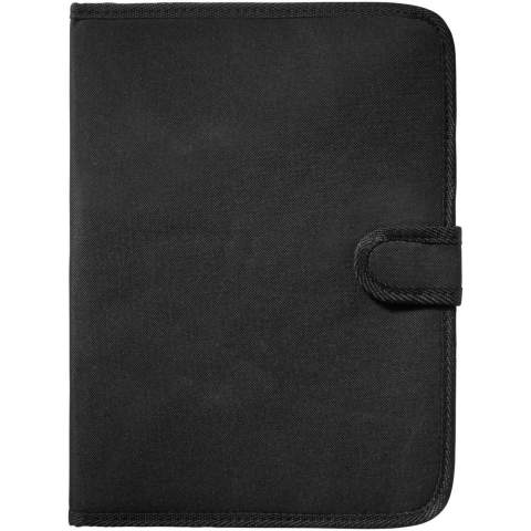 Portfolio met klittenbandsluiting, pennenlus, documentvak en notitieblok met 20 pagina's gelinieerd papier. Pen en accessoires niet inbegrepen.