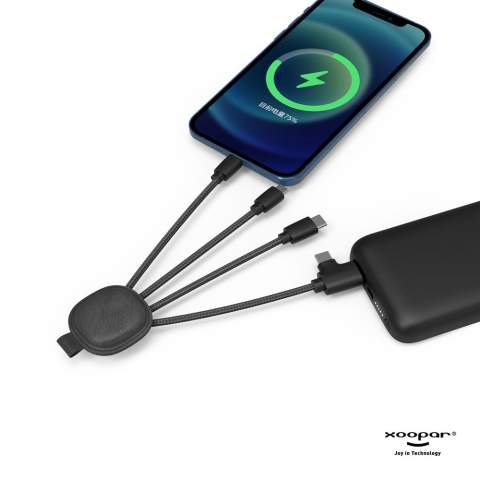 This versatile adapter lets you charge all your devices (at the same time). The recycled leather also makes it the sustainable alternative to the regular adapter and the built-in NFC feature makes it an innovative way to show off your website/visit card/promotion. Xoopar products may not be sold in France and Spain.