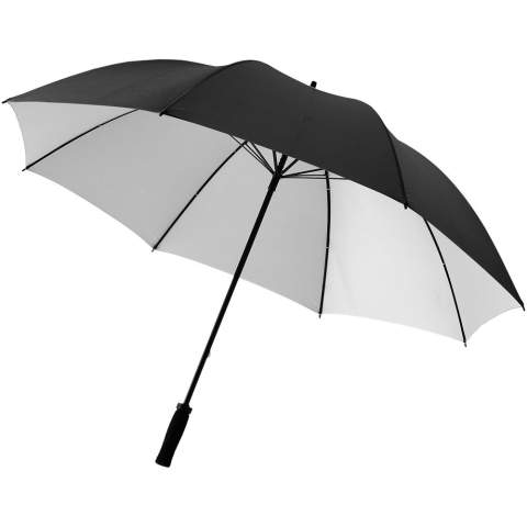 De 30" Yfke paraplu heeft genoeg ruimte om 2 personen droog te houden. Hij is gemaakt van water- en kleurbestendig polyester, en heeft een supersterke, lichtgewicht fiberglas schacht en metalen baleinen. Het EVA schuim handvat maakt de paraplu comfortabel om vast te houden. Daarnaast biedt hij meerdere mogelijkheden voor het plaatsen van logo's of  teksten en is hij verkrijgbaar in diverse kleuren.