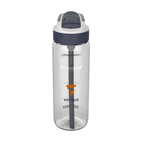Gebruiksvriendelijke waterfles van het merk Kambukka®. Dankzij de Spout dop met drinktuit en het gebogen rietje hoef je je hoofd niet te kantelen om de fles leeg te drinken. Veilig tijdens het rijden en gemakkelijk tijdens het sporten. Gesloten wordt de drinktuit beschermd tegen vuil. • Van helder en geurloos Tritan™ Renew - 50% gecertificeerd gerecycled materiaal • excellente kwaliteit • BPA-vrij • universele dop: past ook op andere Kambukka® drinkflessen • de fles en het deksel zijn vaatwasserbestendig - voor behoud van de opdruk wordt met de hand afwassen aanbevolen • 100% lekvrij • inhoud 750 ml.     VOORRAAD INFORMATIE: Tot 1.000 stuks beschikbaar binnen 10 werkdagen. Uitzonderingen voorbehouden.
