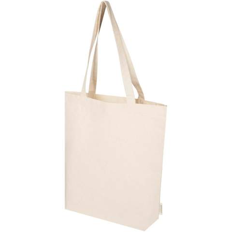Le sac shopping Orissa de 180 g/m² offre un espace de rangement supplémentaire grâce à son large fond, et ses longues anses le rendent confortable à porter. Le sac shopping est fabriqué en coton d'Inde certifié Oeko-Tex. Capacité de charge maximale de 5 kg. Capacité : 11 litres.
