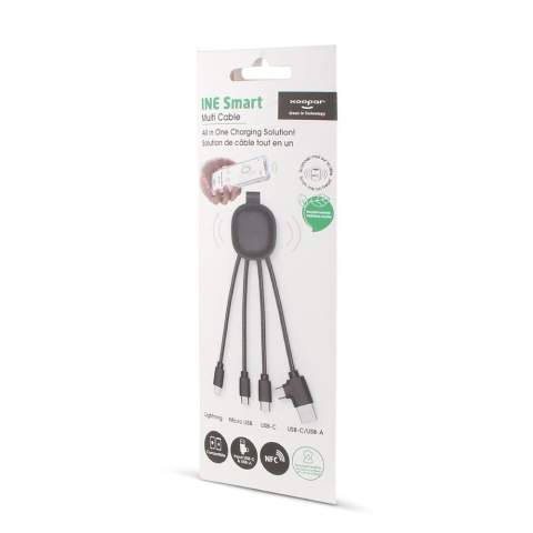 This versatile adapter lets you charge all your devices (at the same time). The recycled leather also makes it the sustainable alternative to the regular adapter and the built-in NFC feature makes it an innovative way to show off your website/visit card/promotion. Xoopar products may not be sold in France and Spain.