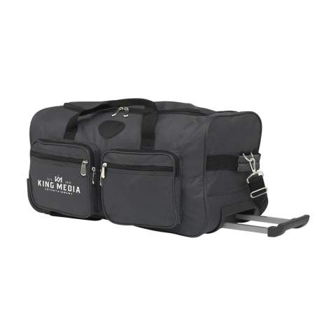 Sac de voyage exclusive et practique sur roulettes. Avec une poignée extensible, un large compartiment principal et 4 poches zippées à l'avant. Conception dans un duo de polyester 600D déperlant dans une structure carrée et finition par une jolie doublure. Capacité env. 31,5 litres.