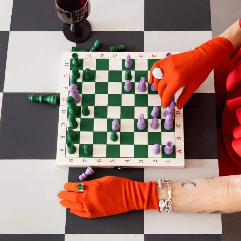 Two absolutely beloved board games in a fantastic design and in ByOn's signature colors. You will want to leave this FSC wooden game on the table because it is stylish and extremely fun to play together. Two colorful games in one!
