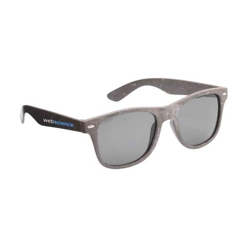 WoW! Robust sunglasses made from coffee grounds and bark fibers of pine trees. These different materials are combined to produce new products, just like these sunglasses. With UV 400 protection (according to European standards), these are the perfect giveaway. Each item is supplied in an individual brown cardboard box.