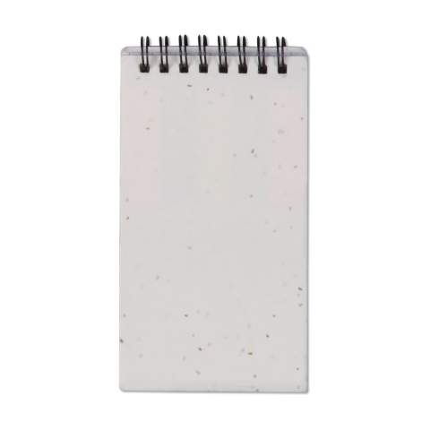 Nice set of adhesive notes made of seed paper. Simply plant the cover and water it. In time the seeds will sprout, a mix of lavender, daisies, Chrysanthemum, mint and cherry tomatoes. Your message will flourish, making this a sustainable and unique item. Contains: 100 sheets of recycled paper with checkered pattern, 25 adhesive notes and 25 sheets of page markers in 5 colours.