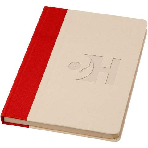 Liliana A5 notitieboek met harde kaft, afgeronde hoeken en 80 gelinieerde vellen papier van 90 g/m². De kaft is gemaakt van RPET en suikerrietpapier.