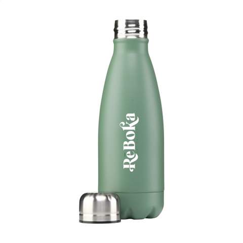 WoW! Single-walled water bottle made from recycled stainless steel. With leak-proof screw cap. RCS-certified. Total recycled material: 78%. Capacity 500 ml. Stainless steel can be recycled an infinite number of times whilst retaining the quality of the material. By using recycled stainless steel, fewer new raw materials are needed. This means less energy consumption, less use of water and a reduction of CO2 emissions. A responsible choice. Each item is supplied in an individual brown cardboard box.