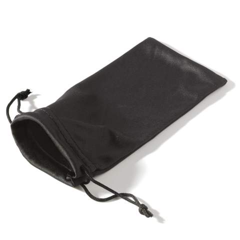 Pouch for glasses or sunglasses. This pouch is made of microfiber material and can be used to store or clean your glasses.