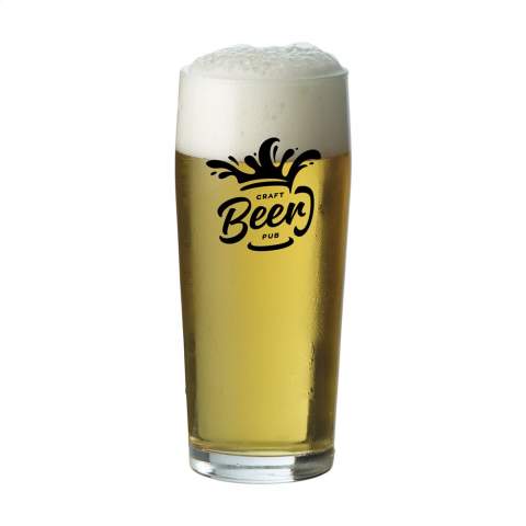 Narrow, tall beer glass. A popular glass which is widely used in the hospitality industry and associations. Capacity 180 ml.