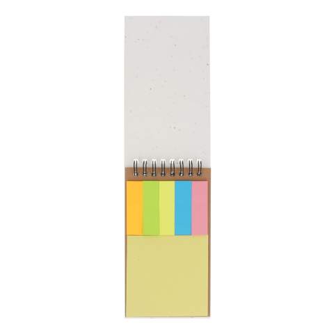 Nice set of adhesive notes made of seed paper. Simply plant the cover and water it. In time the seeds will sprout, a mix of lavender, daisies, Chrysanthemum, mint and cherry tomatoes. Your message will flourish, making this a sustainable and unique item. Contains: 100 sheets of recycled paper with checkered pattern, 25 adhesive notes and 25 sheets of page markers in 5 colours.