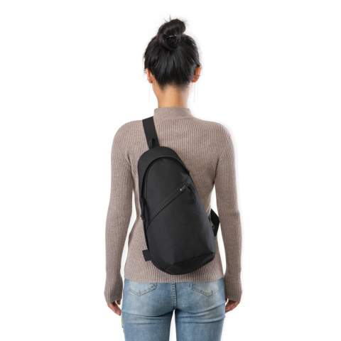 A modern and sustainable update to a classic sling bag using recycled fabric and webbing made from plastic bottles. Front zippered pocket for storing accessories. Dual zippered opening to large main compartment. Adjustable, ambidextrous shoulder strap for customised wearing.Includes AWARE™ Virtual ID & Product passport, which delivers an indisputable way to track and validate textile composition impact from origin to consumer. To access, scan the QR code located inside the product or visit wearaware.co to learn more. Available across both sides of the Atlantic. This item is also offered by Gemline for customers in the US and Canada.<br /><br />PVC free: true