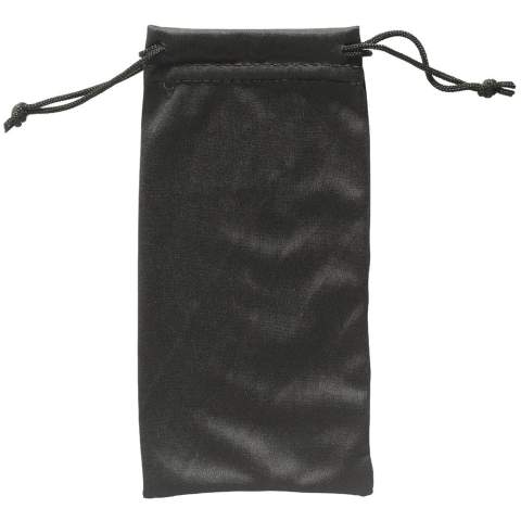 Pouch for glasses or sunglasses. This pouch is made of microfiber material and can be used to store or clean your glasses.