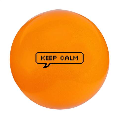Stress ball made from soft foam material.