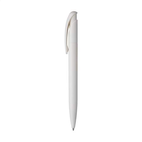 Blue writing ballpoint pen of the brand Senator®. Biodegradable. With tight, matt-polished barrel and large, curved clip/push button. Produced according to European specification standards EN 13432. Made in Germany.