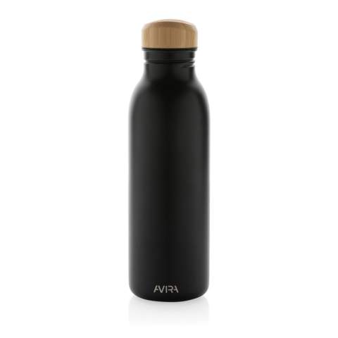 The Avira Alcor RCS certified recycled stainless steel water bottle is a reliable choice for staying hydrated on-the-go. The water bottle will help reducing your environmental impact while providing long lasting use. Its single wall construction ensures that it's lightweight and easy to carry, and its leak-proof lid keeps your drink secure while you're on the move. Made with RCS (Recycled Claim Standard) certified recycled materials. RCS certification ensures a completely certified supply chain of the recycled materials. Total recycled content: 75% based on total item weight. Capacity 600ml. Including FSC®-certified kraft packaging. Repurpose the box into a phone holder, pencil holder or flower pot!