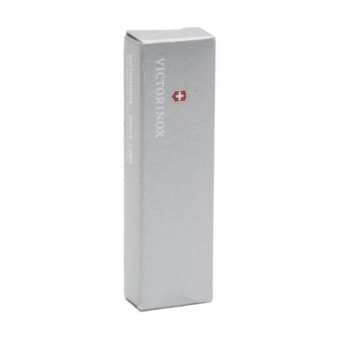 Original Swiss pocket knife from the Victorinox Officer's line: with ABS handle, connecting plates made of hard-anodised aluminium and tools made from 100% recycled steel. 9-pieces with 12 functions: large knife, small knife, corkscrew, can opener with small screwdrive, bottle opener with large screwdriver, wire stripper, reamer with punch and sewing awl, keyring, tweezers and toothpick. Includes instruction manual and lifetime warranty on material and manufacturing defects. Victorinox knives are a worldwide symbol for reliability, functionality and perfection. Please note local rules may apply regarding the possession and/or carrying of knives or multitools in public. Each item is individually boxed.