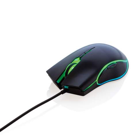 Become a gaming hero with this ergonomic design RGB gaming mouse. The high precision mouse has an optical resolution up to 7200 DPI.   With 6 buttons and scroll button. With integrated RGB lights that can be set in 13 different modes.  Durable 160 cm wear proof woven cable for extra long lasting usage. The mouse is plug and play so no need to install a driver. Made from ABS material. Compatible with Windows 2000/XP/Vista/Windows 7, 8 & 10/Linux/Mac. Item and cable are PVC free.<br /><br />PVC free: true