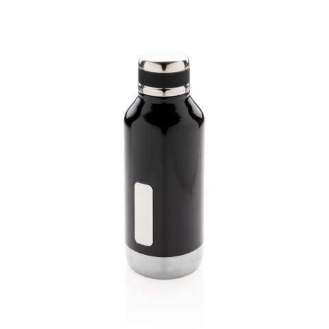 Diese auslaufsichere Vakuumflasche mit abschraubbarem Deckel hat eine spezielle Platte für Ihr Logo. Innen 304 Stainless Stell und außen 201 Stainless Steel. Hält Ihre Getränke bis zu 5h warm und bis zu 15h kalt. Inhalt: 500ml. Nur Handwäsche.<br /><br />HoursHot: 5<br />HoursCold: 15