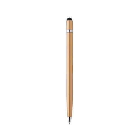 Timeless metal stylus pen design. Write and touch new creative possibilities with this modern pen. Incl. German ca. 1200m writing length Dokumental® blue ink refill with TC-ball for ultra smooth writing.