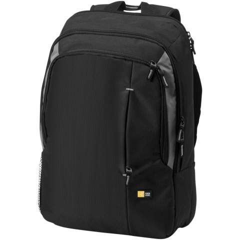 Exclusief ontworpen rugzak met speciaal vak voor 17" breedbeeld laptop. Veel ruimte in het uitvouwbare binnenvak, voor boeken, papieren en mappen. Organizerpaneel voor mobiele apparatuur, pennen etc. Speed ​​Pocket ™ voor horloge, sleutels, mobiele telefoon en andere belangrijke spullen - veilig opgeborgen en toch goed bereikbaar, bijvoorbeeld bij controles op de luchthaven. Gaasvak aan de buitenkant.