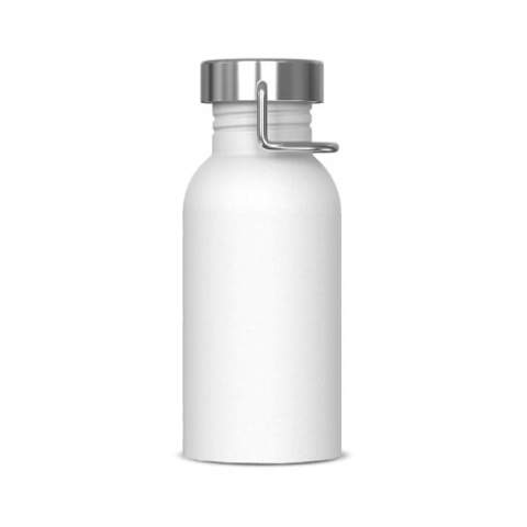 Stainless steel single wall water bottle. This 100% leak-proof bottle is suitable for cold, non-carbonated drinks. Powder coating for a premium look. Comes packaged in a gift box.