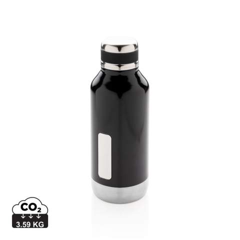 Diese auslaufsichere Vakuumflasche mit abschraubbarem Deckel hat eine spezielle Platte für Ihr Logo. Innen 304 Stainless Stell und außen 201 Stainless Steel. Hält Ihre Getränke bis zu 5h warm und bis zu 15h kalt. Inhalt: 500ml. Nur Handwäsche.<br /><br />HoursHot: 5<br />HoursCold: 15