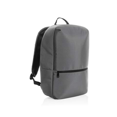 Dieser Impact AWARE™ 1200D 15,6" Laptop-Rucksack ist der ideale Rucksack für Studenten und Pendler gleichermaßen. Klare Linien, aber dennoch ein super praktischer Tagesrucksack. Eine Innentasche mit Laptopfach verstaut Laptops sicher und geschützt. Der Rucksack hat einen gepolsterten Rücken für zusätzlichen Komfort beim Pendeln. Zwei RFID-Taschen. Außen- und Innenmaterial aus 100% recyceltem Polyester. Mit AWARE™ Tracer, der die echte Verwendung von recycelten Materialien bestätigt. Weiterhin werden 2% des Erlöses jedes verkauften Impact-Produkts mit AWARE™ Tracer an Water.org gespendet. PVC frei.<br /><br />FitsLaptopTabletSizeInches: 15.6<br />PVC free: true